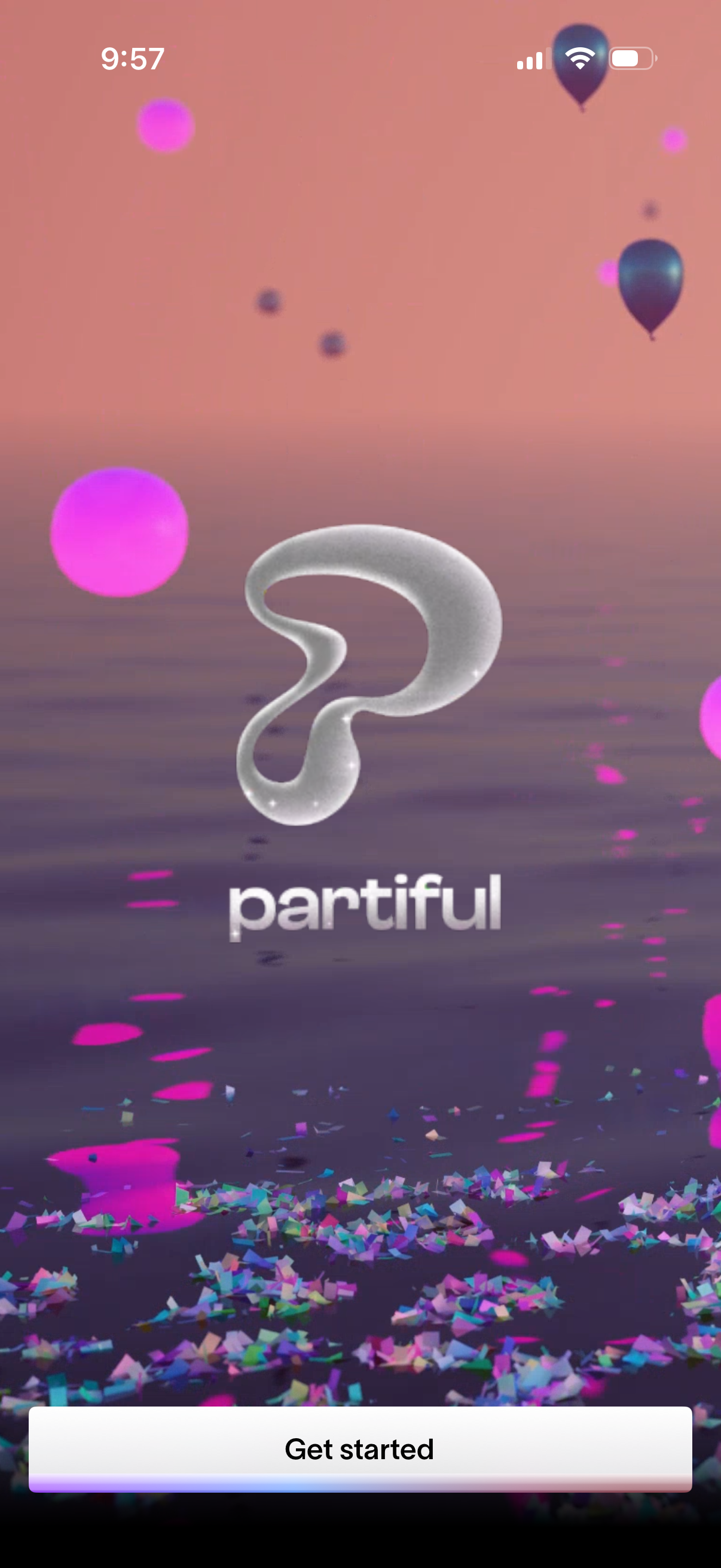 partiful onboarding screenshot